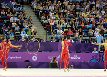 İlk Avropa Oyunları çərçivəsində gimnastika üzrə yarışların növbəti mərhələsi davam edir. Bakı, Azərbaycan, 17 iyun 2015